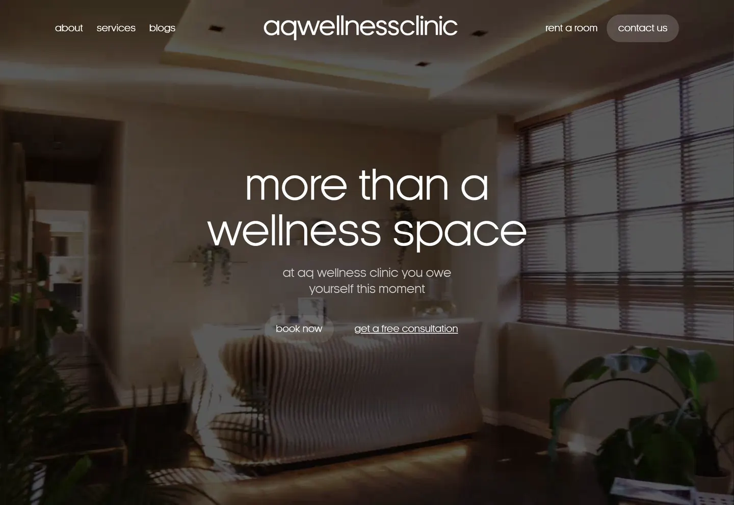 AQ Wellness Clinic hero section