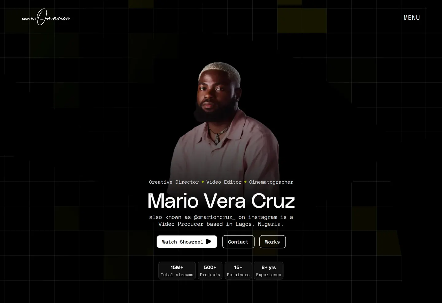 Omarion Cruz hero section
