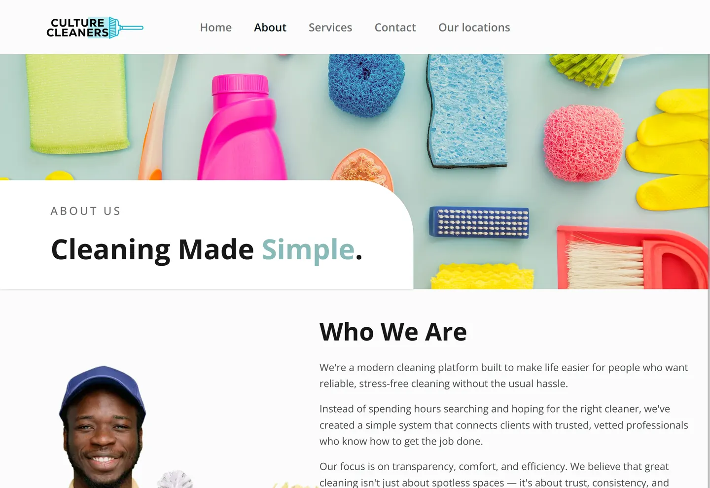 Culture Cleaners about page