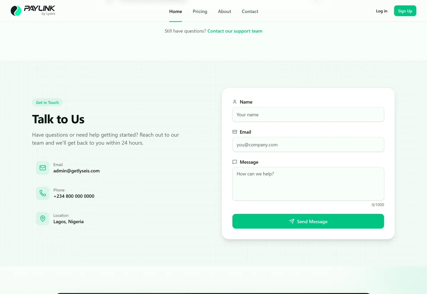 Paylink detail